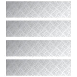 Aluminium Checker Platen 4 stuks Anti-Slip 80x20 cm