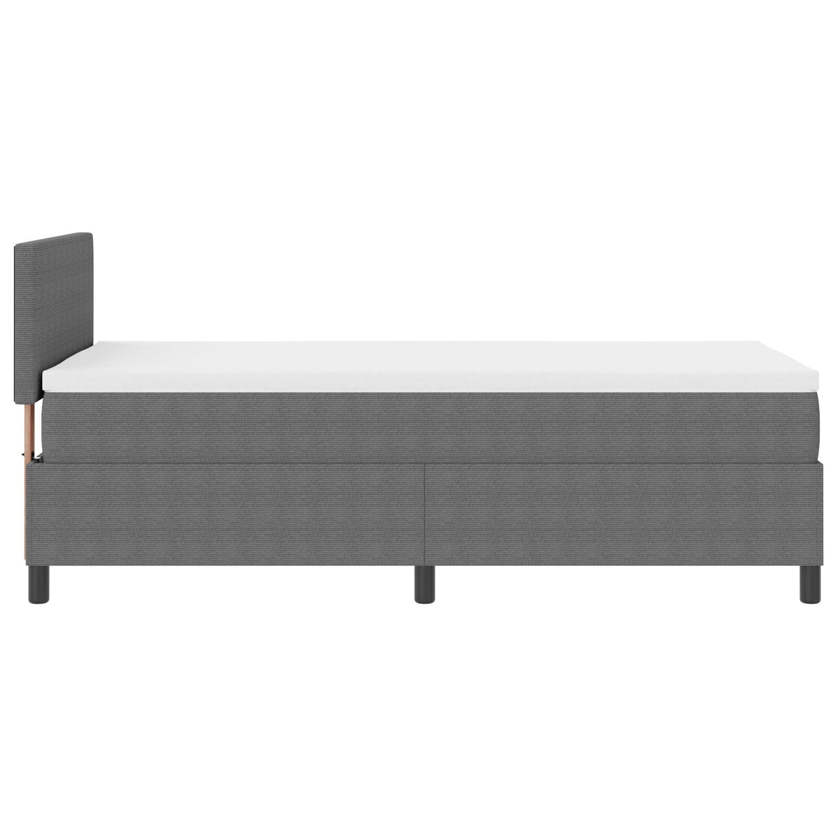 Boxspringbed met matras Lichtgrijs 80x200 cm Corduroy stof