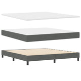 Boxspringbed met Matras Donkergrijs 180x200 cm Stof