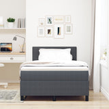 Box Spring Bed met Matras Donkergrijs Klein Dubbel Corduroy Stof