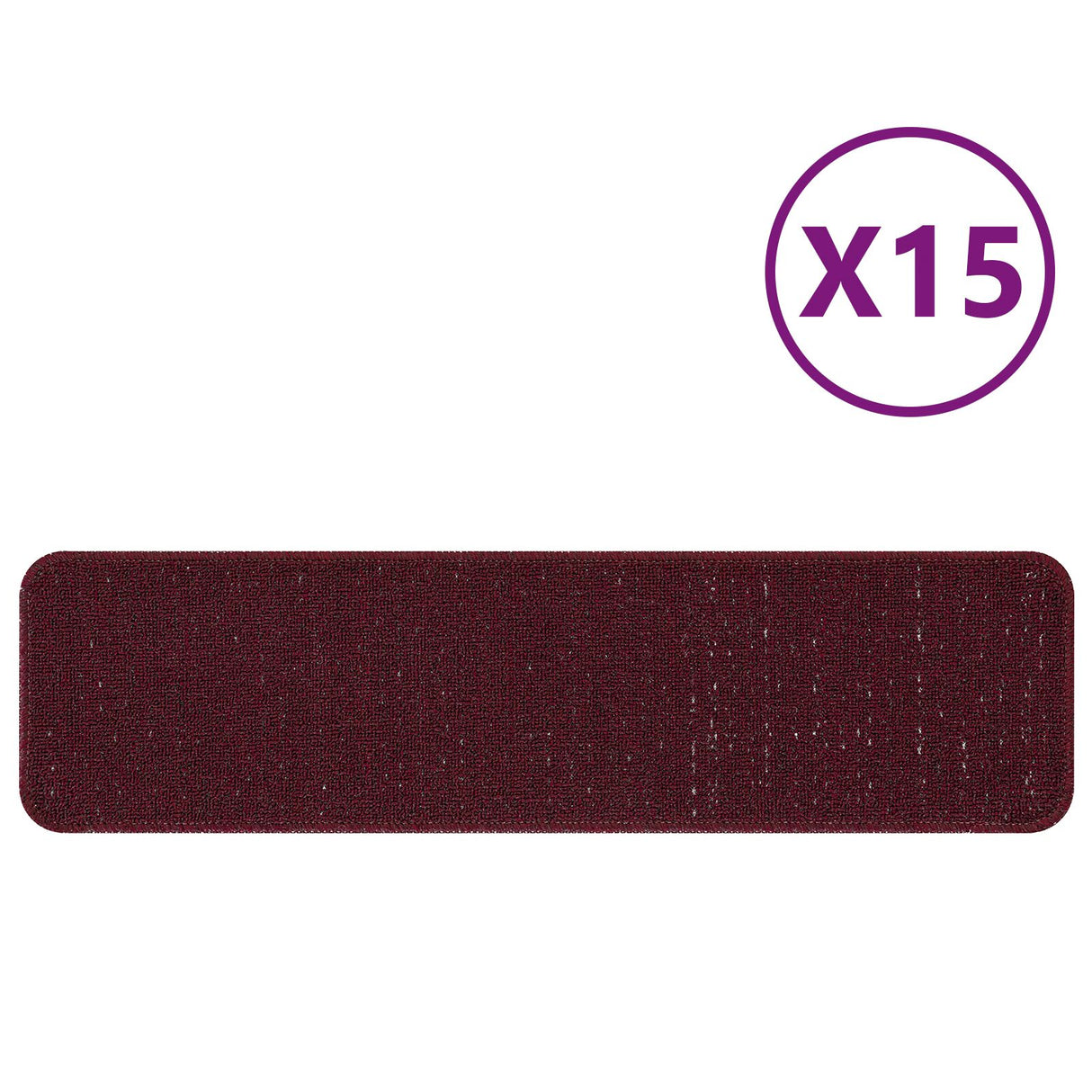 Trapmatten met latex achterkant Bordeaux 20x75 cm