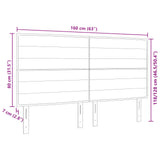 LED Hoofdbord Lijnen Ontwerp Taupe 80 cm Stof