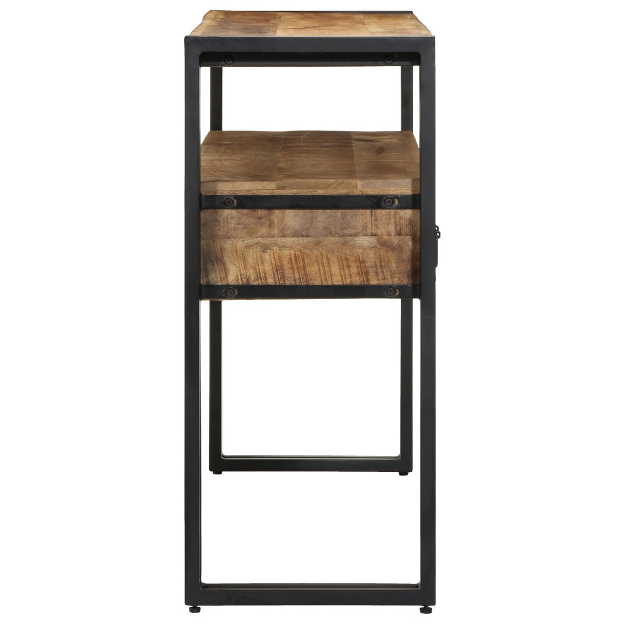 Eettafels Zwart 120x33x75 cm Massief Mango Hout en Metaal