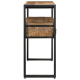 Eettafels Zwart 120x33x75 cm Massief Mango Hout en Metaal