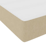 Boxspringbed met Matras Lichtgroen Grijs 80x200 cm Linnen Stof