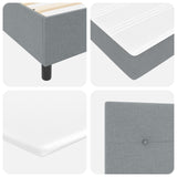 Boxspring Bed met Matras & LED Licht Grijs 90x190 cm Stof