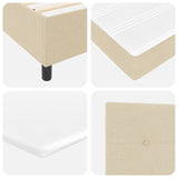 Boxspring Bed met Matras Crème Eenpersoons Stof