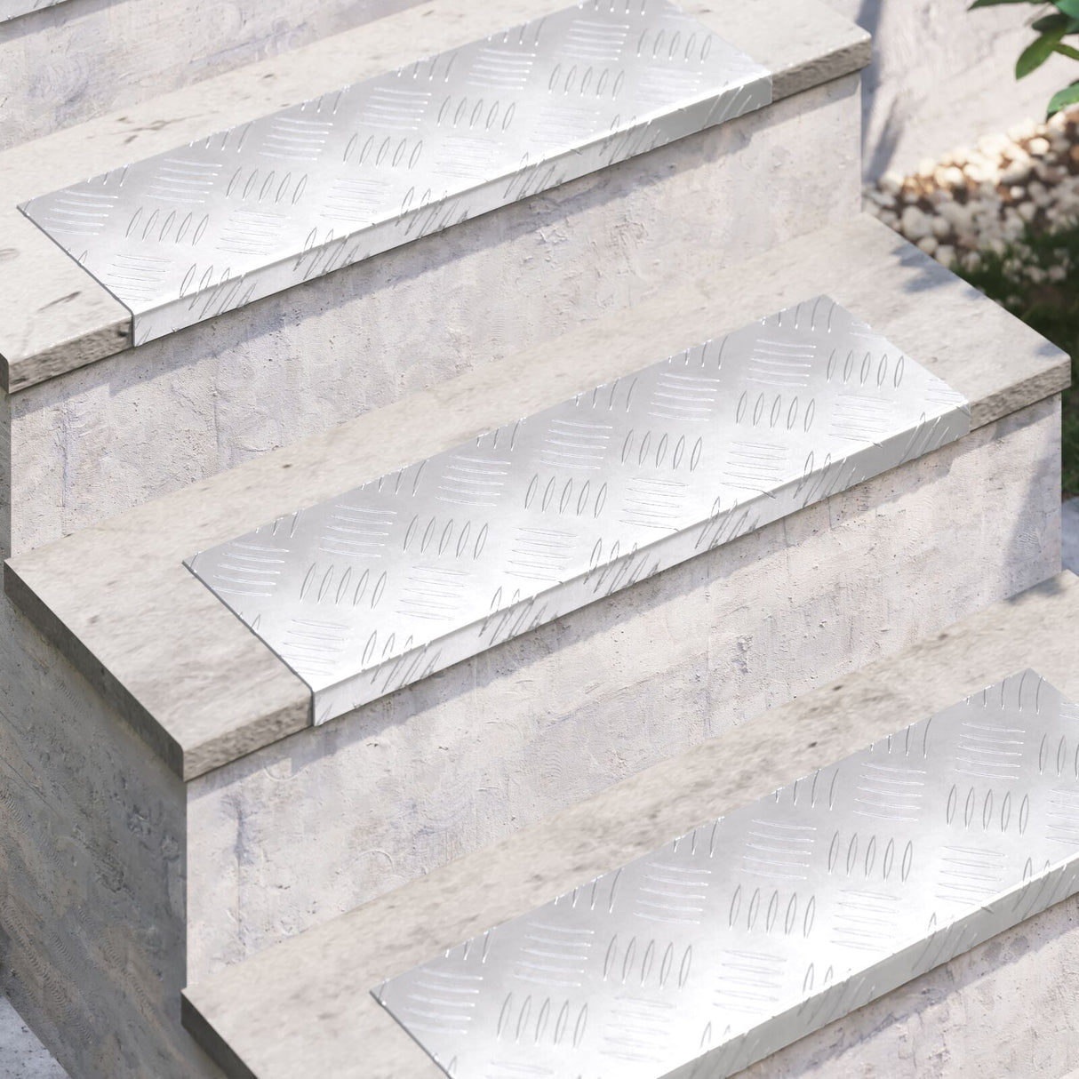 Aluminium Traplopen 5-pack Antislip 60x18 cm
