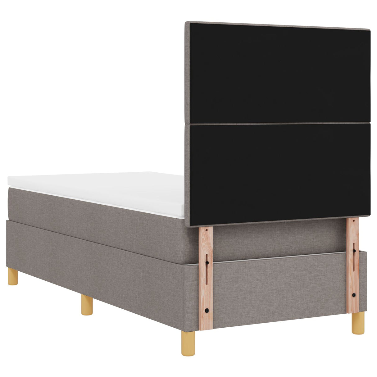 Boxspringbed met matras Taupe Eenpersoons Stof
