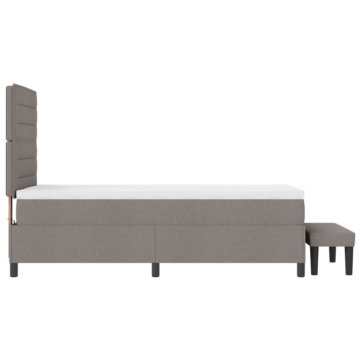 Boxspring Bed met Matras & Bank Taupe 90x190 cm Stof