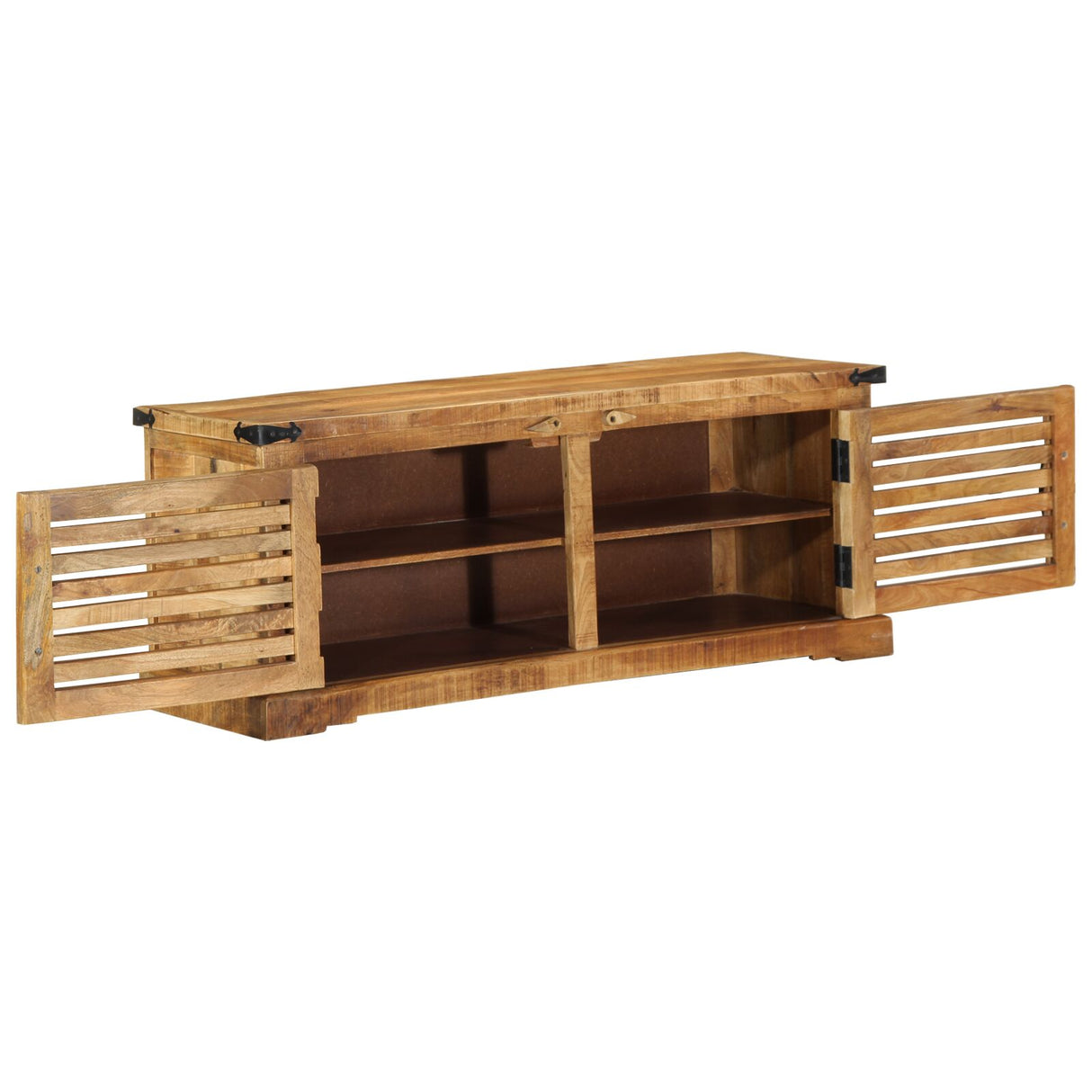 Schoenbank 110x38x45 cm Massief Hout Ruw Mango