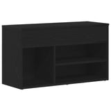 Bankje Zwart Eiken 60x30x45 cm Geengineerd Hout