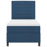 Boxspringbed met Matras Blauwe Eenpersoons Stof