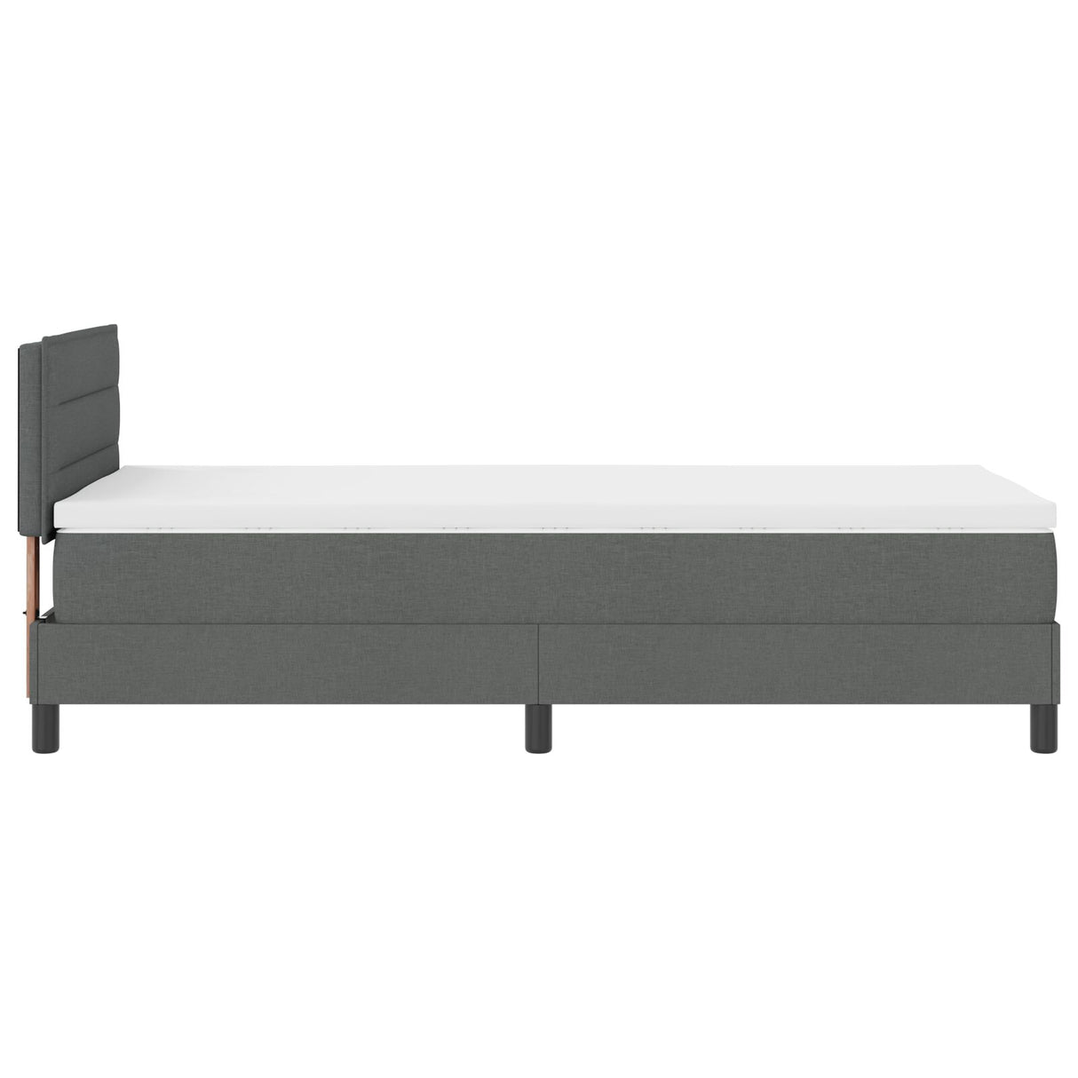 Bedframe met Matras Donkergrijs Stof 90 x 190 cm Bedmatras