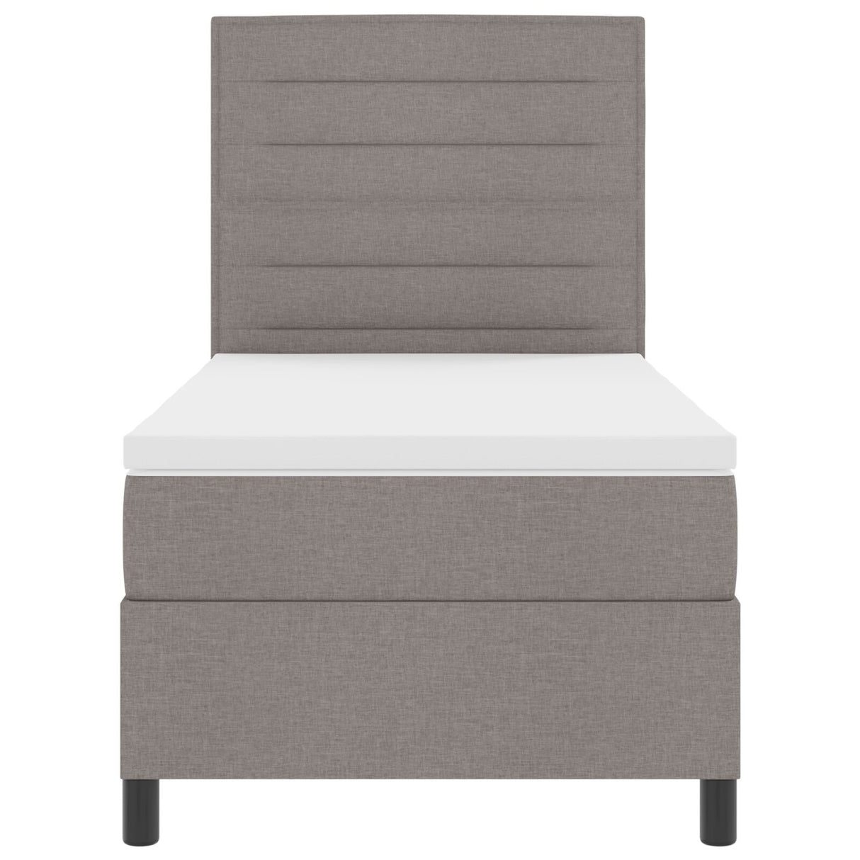Boxspring Bed met Matras Taupe 80x200 cm Stof