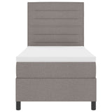 Boxspring Bed met Matras Taupe 80x200 cm Stof