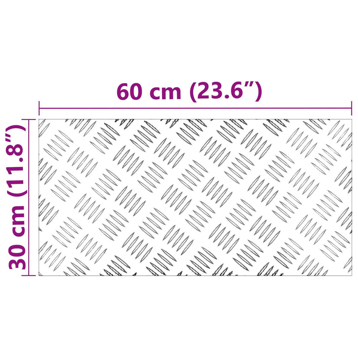 Aluminium Geweven Platen 2 stuks Anti-slip 60x30 cm