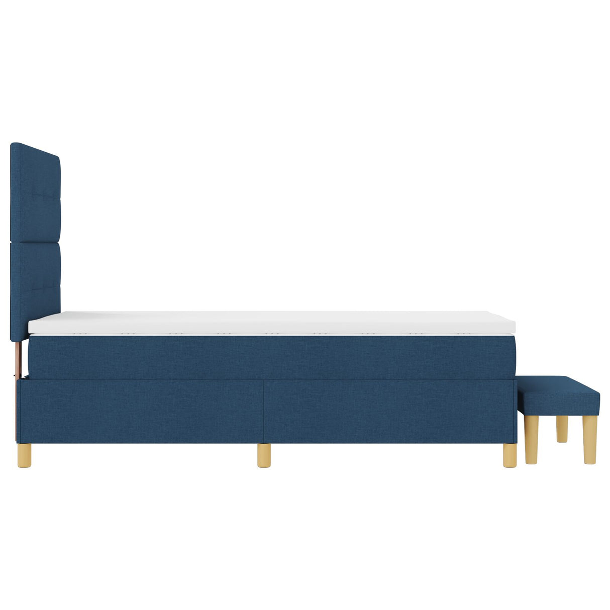 Boxspring Bed met Matras & Bank Blauw 80x200 cm Stof