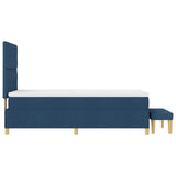 Boxspring Bed met Matras & Bank Blauw 80x200 cm Stof
