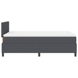 Box Spring Bed met Matras Donkergrijs Klein Dubbel Corduroy Stof