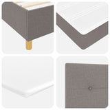Boxspringbed met matras Taupe Eenpersoons Stof
