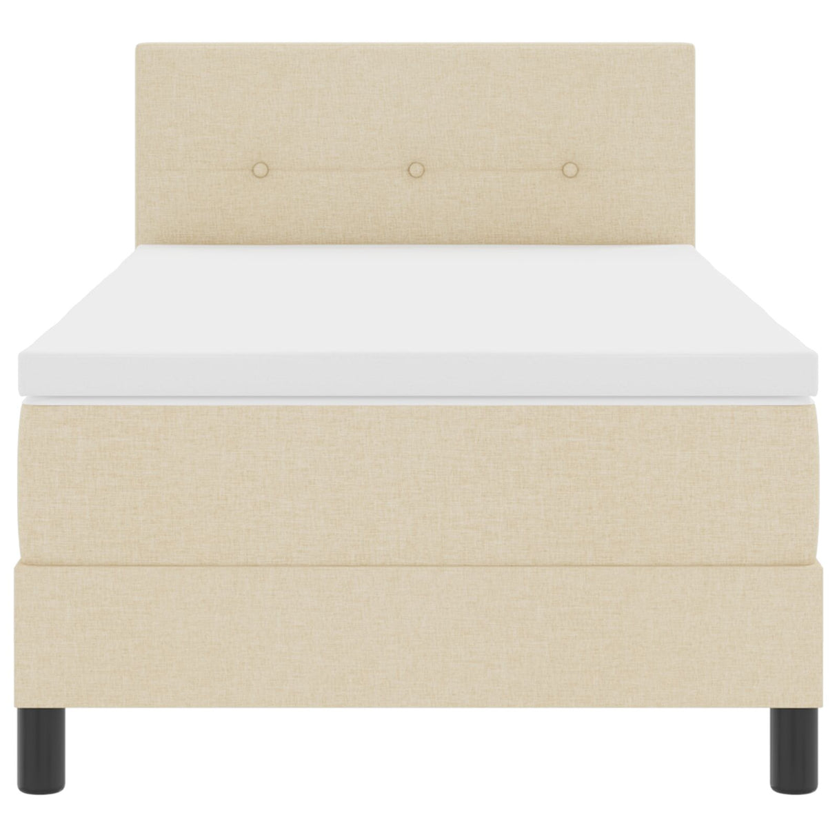 Bedframe met Matras Beige Stof 90 x 190 cm Bed Matras