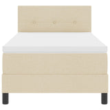 Bedframe met Matras Beige Stof 90 x 190 cm Bed Matras