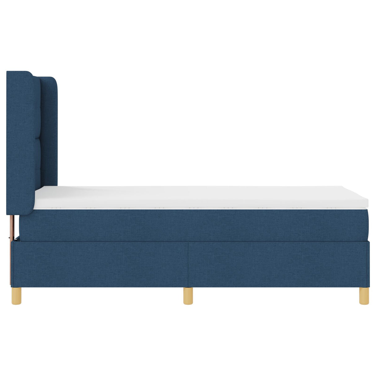 Boxspringbed met Matras Blauw 80x200 cm Stof