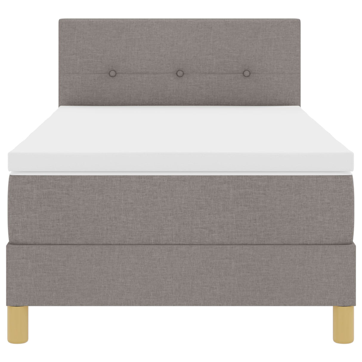 Boxspringbed met Matras Taupe 80x200 cm Stof