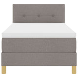 Boxspringbed met Matras Taupe 80x200 cm Stof