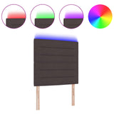 LED Hoofdbord Donkerbruin 100 cm Stof