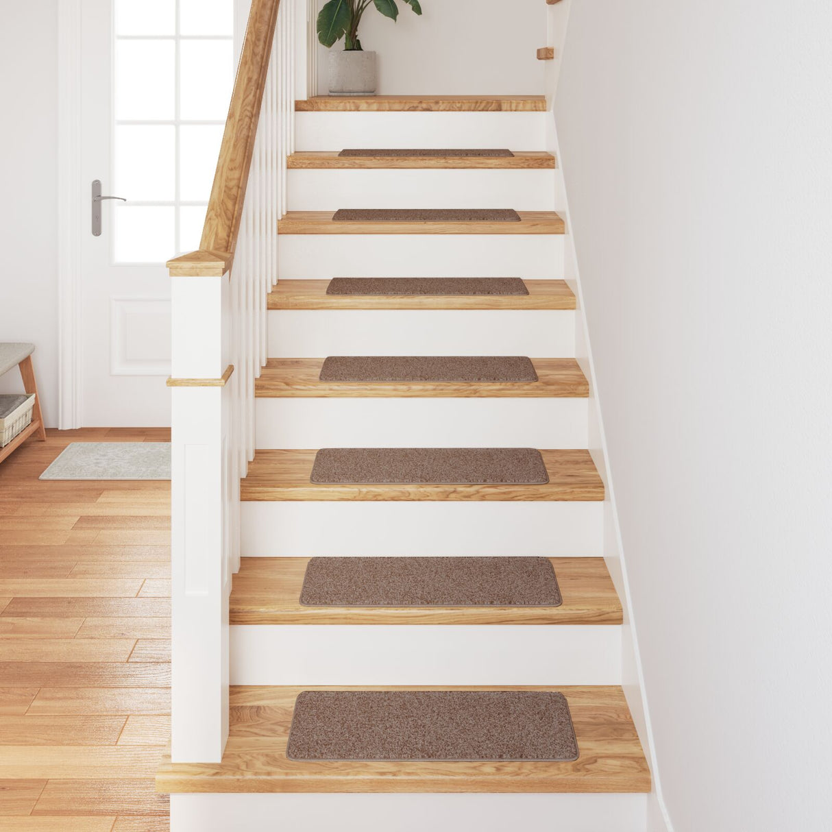 Trapmatten met Latex Achterkant Bruin 25x60 cm