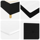 Bedframe met Matras Zwart Stof 90 x 190 cm Bedmatras
