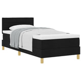 Boxspringbed met Matras Zwart 80x200 cm Stof