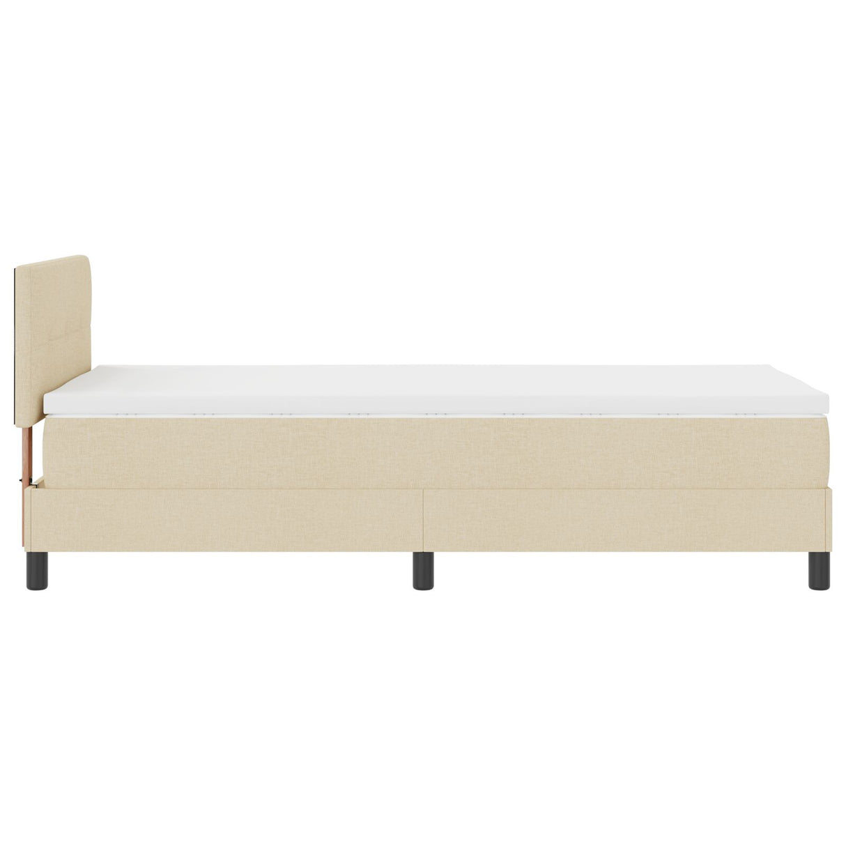 Bedframe met Matras Beige Stof 90 x 190 cm Bed Matras