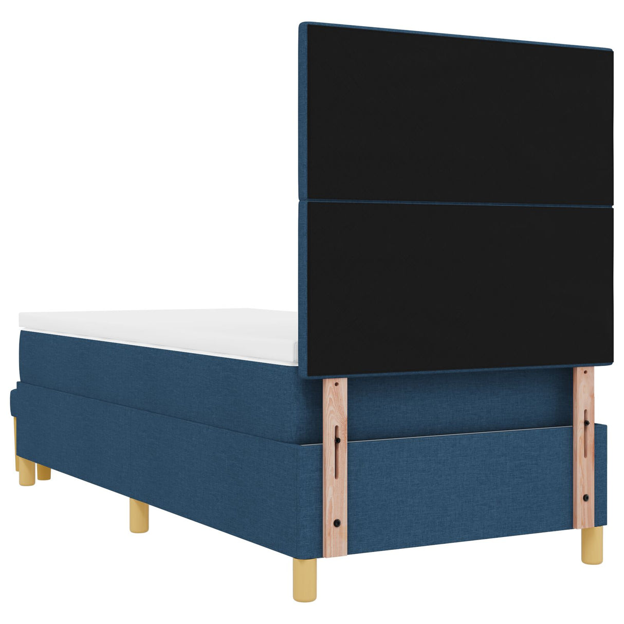 Boxspring Bed met Matras & Bank Blauw 80x200 cm Stof