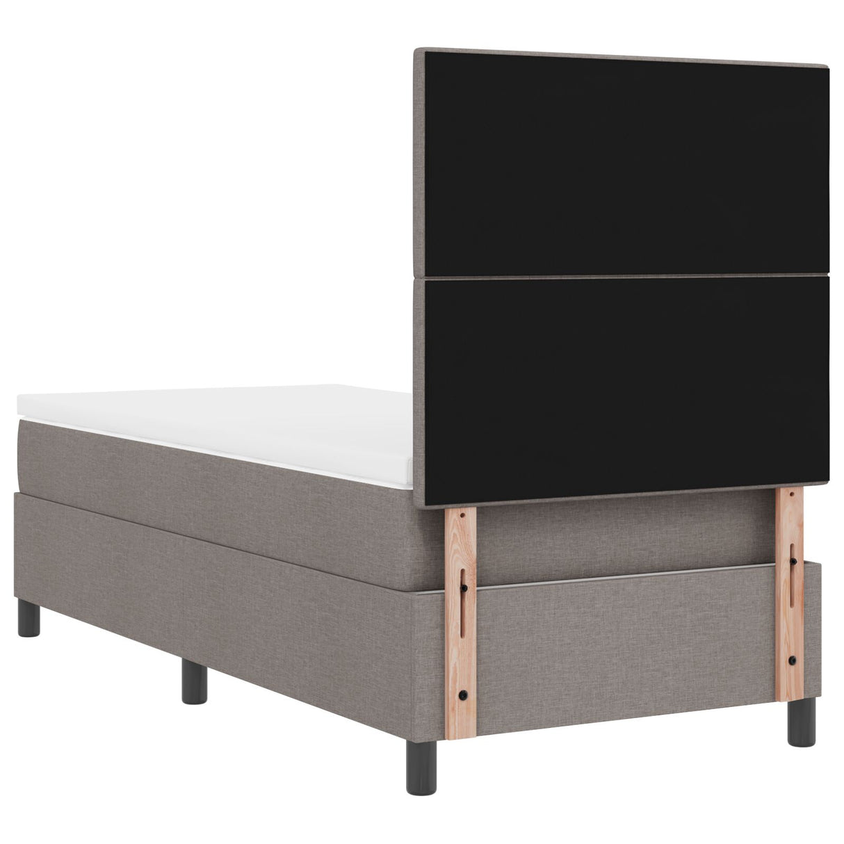 Boxspringbed met Matras Taupe 80x200 cm Stof