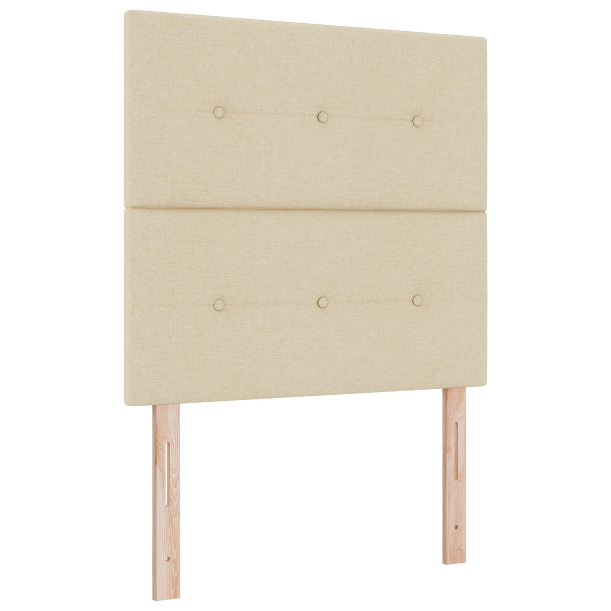 Boxspringbed met matras crème eenpersoons stof