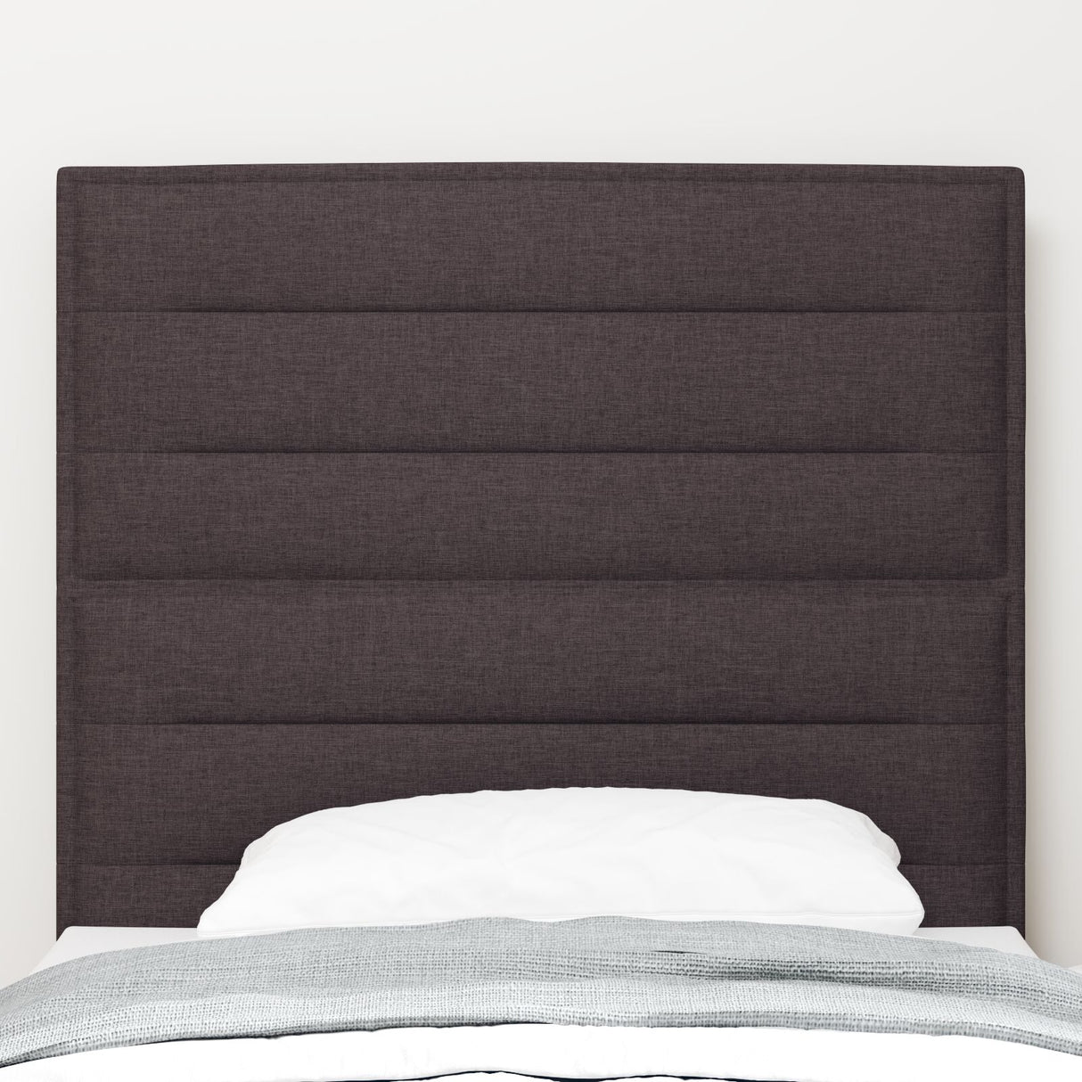 LED Hoofdbord Donkerbruin 100 cm Stof