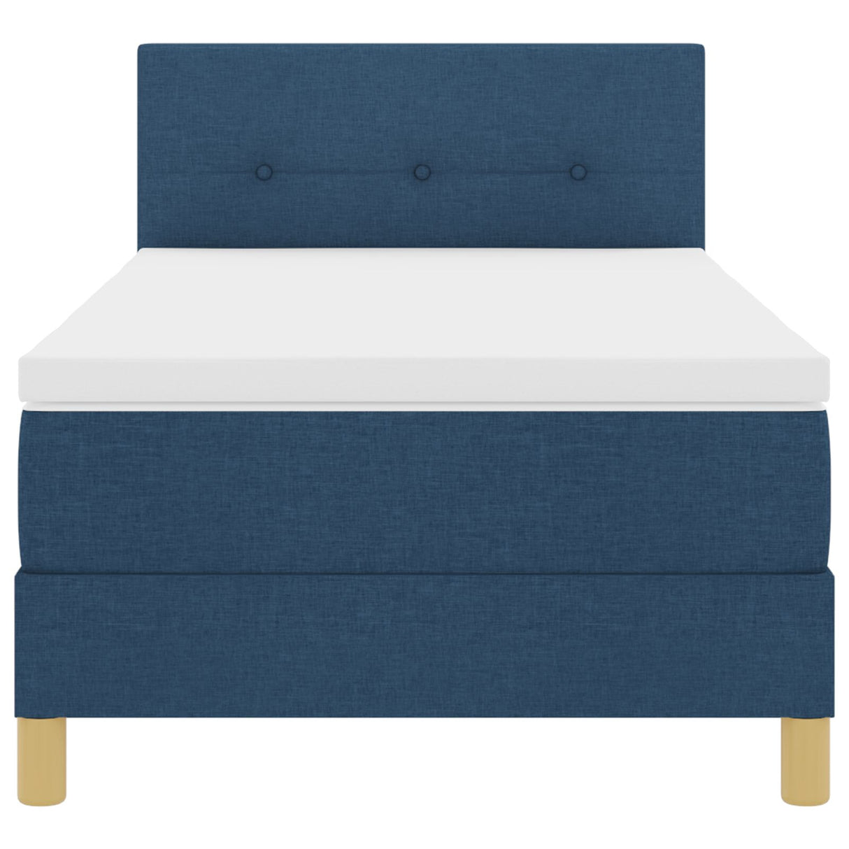 Boxspringbed met matras Blauw 80x200 cm Stof