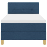 Boxspringbed met matras Blauw 80x200 cm Stof