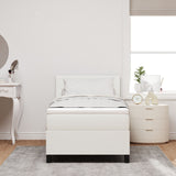Boxspringbed met Matras & LED Crème Eenpersoons Corduroy Stof