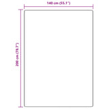 Fluffy Tapijt met Latex Achterkant Bruin 140x200 cm