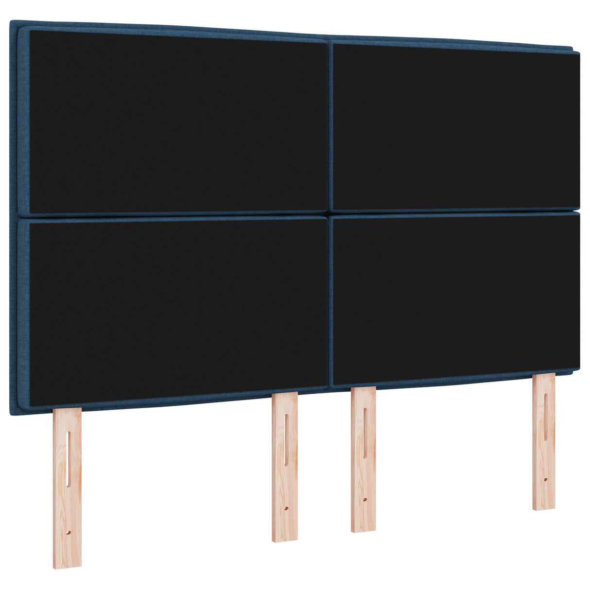LED Hoofdbord Lijnen Ontwerp Blauw 80 cm Stof
