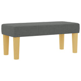 Boxspringbed met Matras & Bank Donkergrijs 80x200 cm Stof