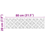 Aluminium Checker Platen 4 stuks Anti-Slip 80x20 cm