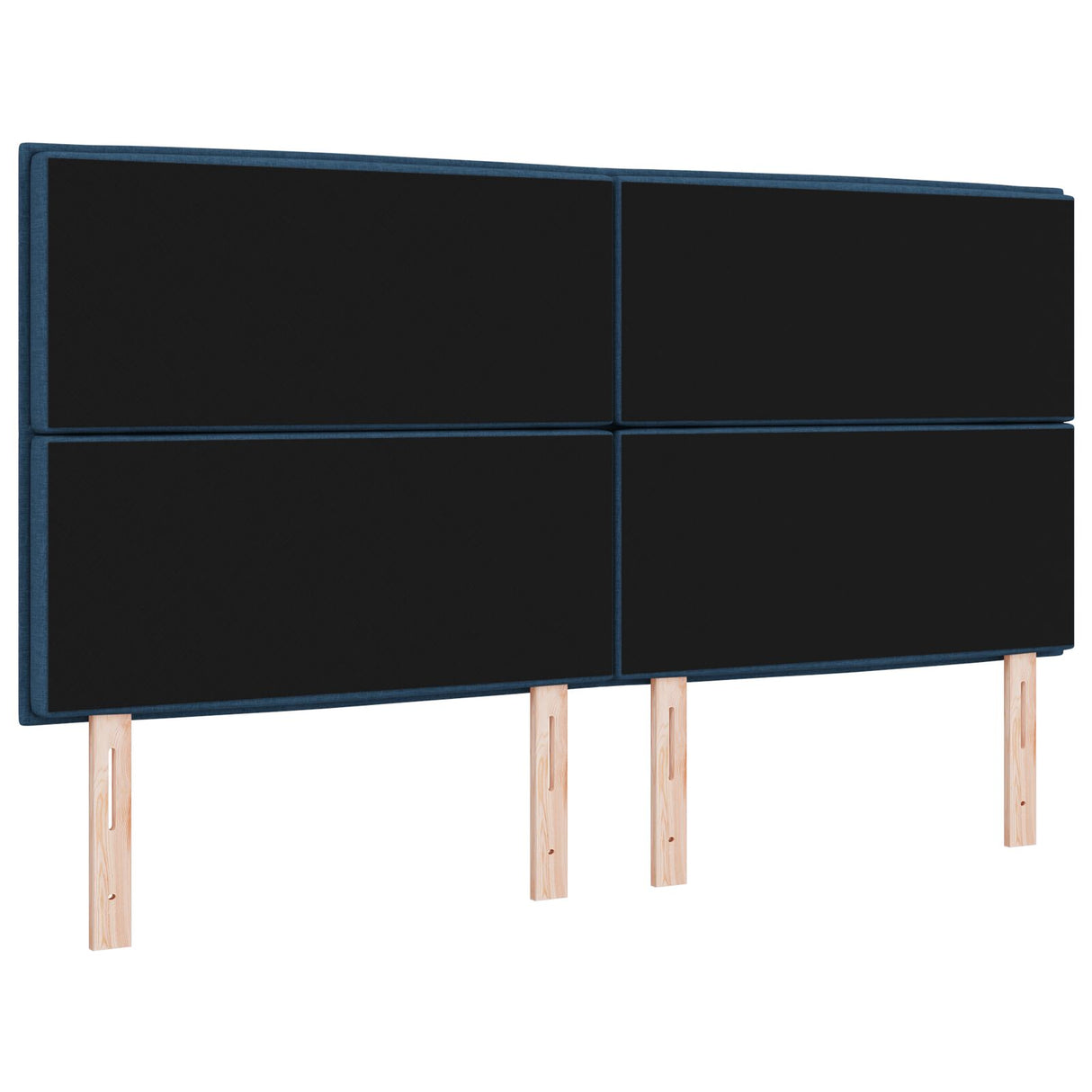 LED Hoofdbord Lijnen Ontwerp Blauw 90 cm Stof
