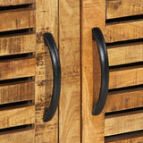 Schoenbank 110x38x45 cm Massief Hout Ruw Mango