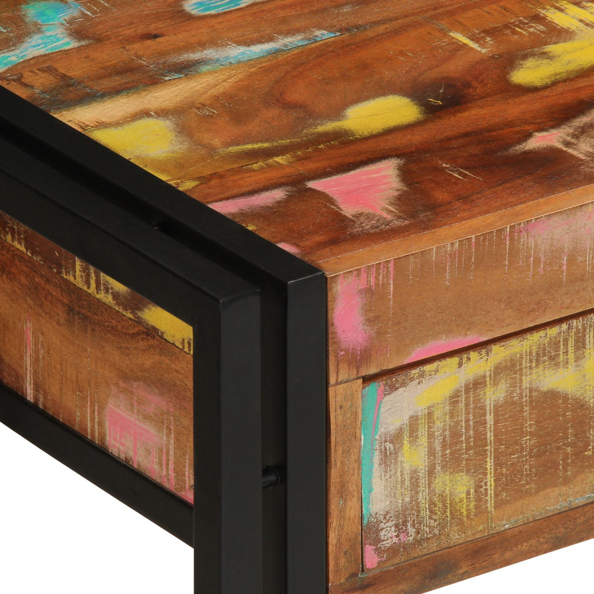 Console Tafel Meerkleurig 120x33x75 cm Massief Hout Gerecycled