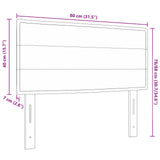 LED Hoofdbord Lijnen Ontwerp Donker Bruin 80 cm Stof